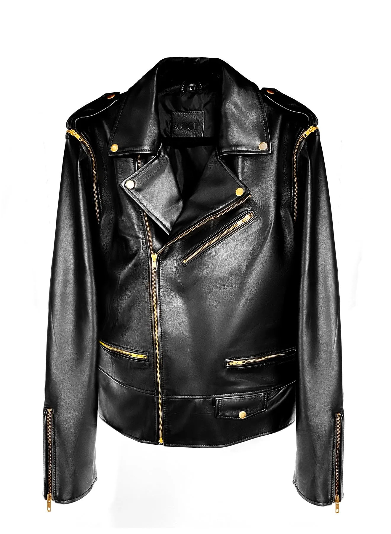 Men's leather moto jacket