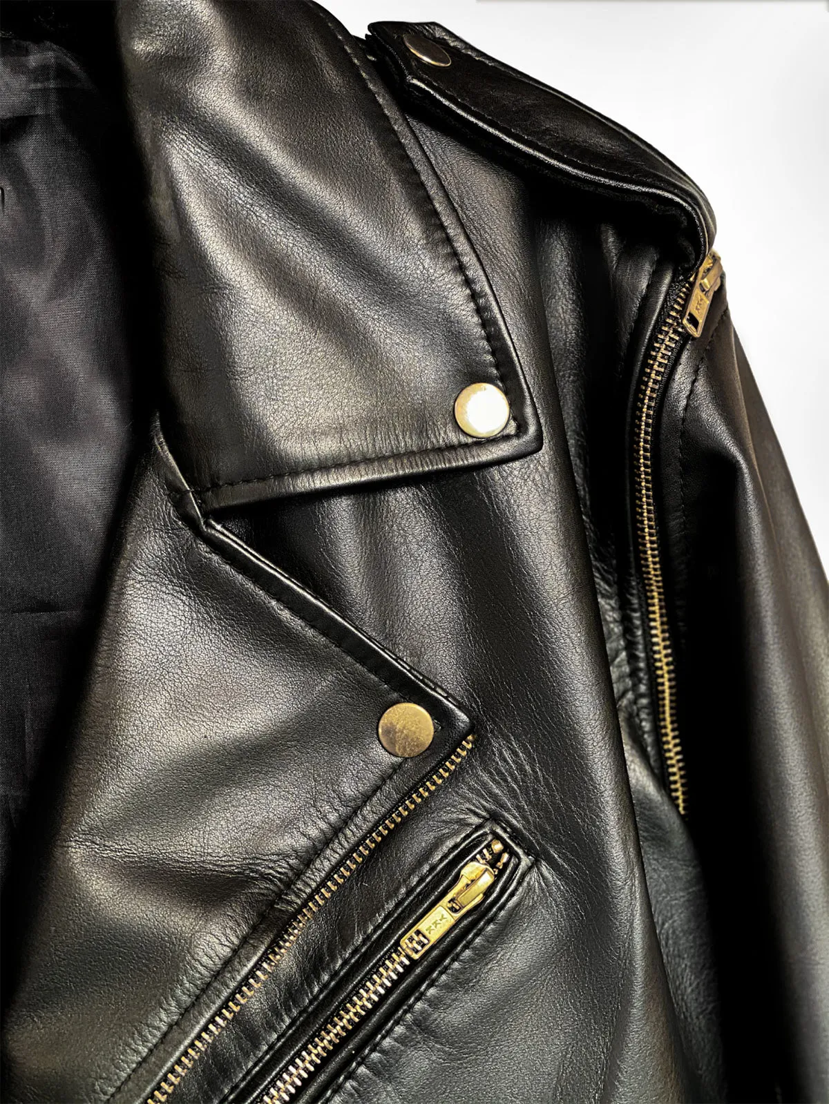 Men's leather moto jacket