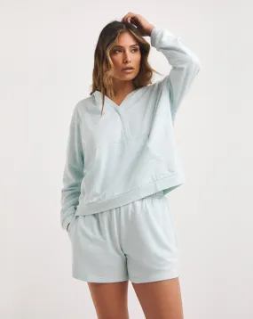 Mock Wrap Hoodie and Short Lounge Set