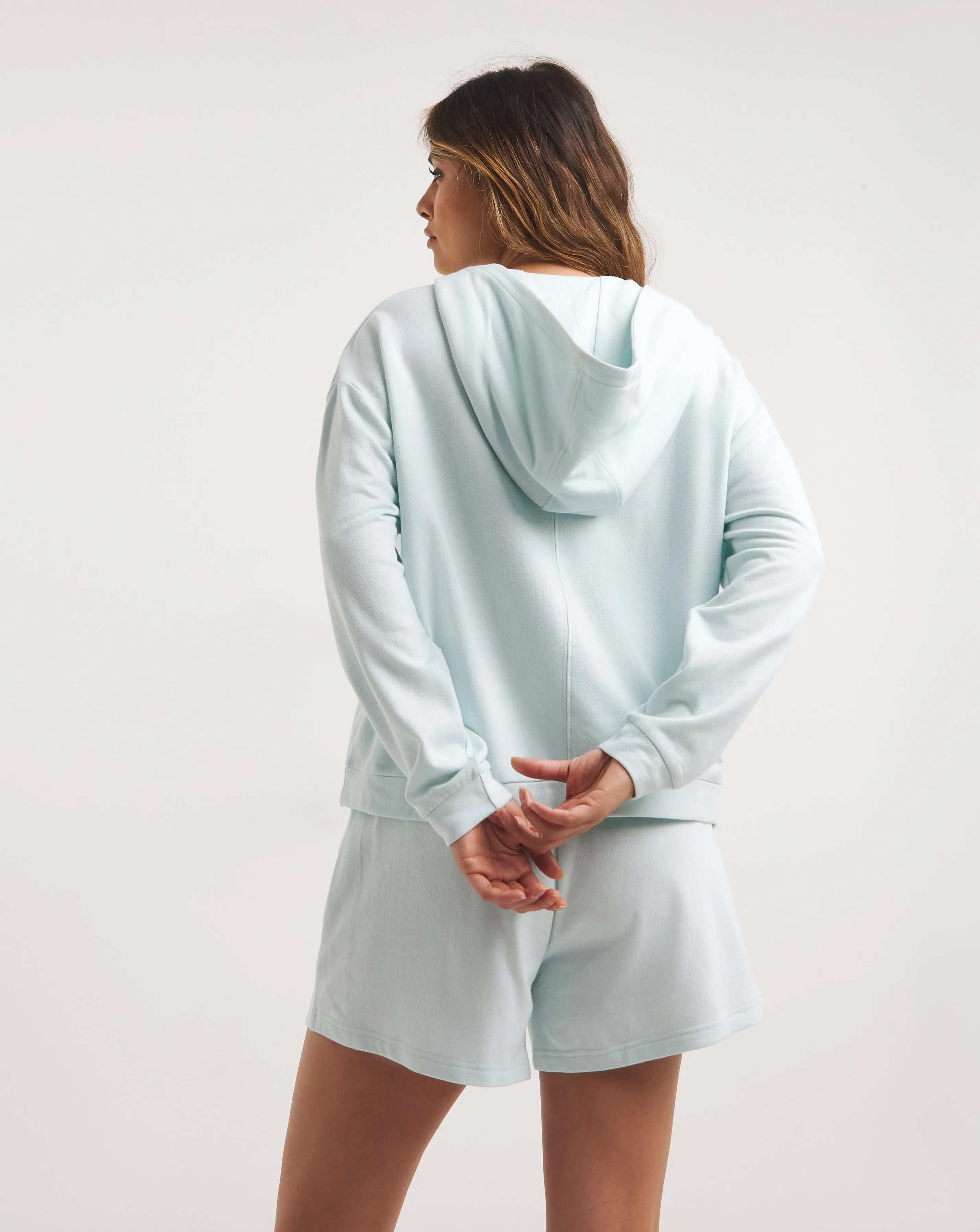 Mock Wrap Hoodie and Short Lounge Set