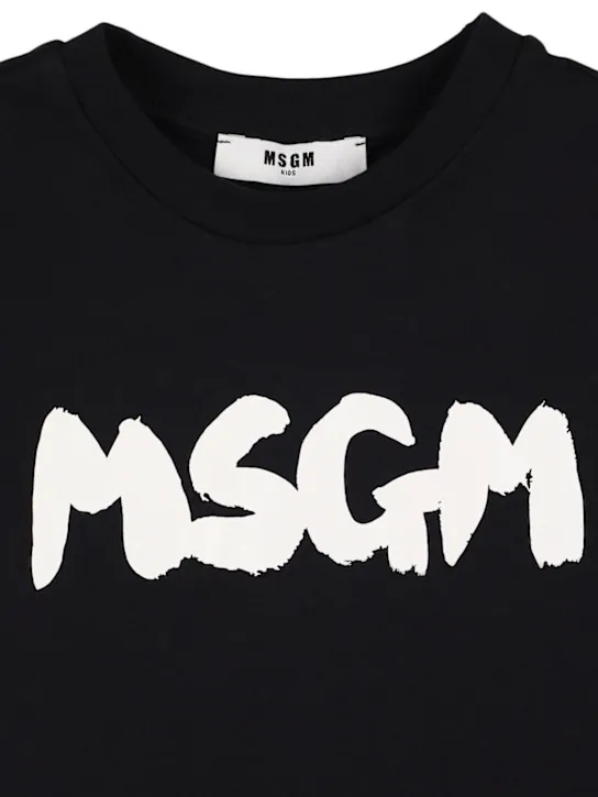 MSGM   Printed cotton jersey t-shirt 