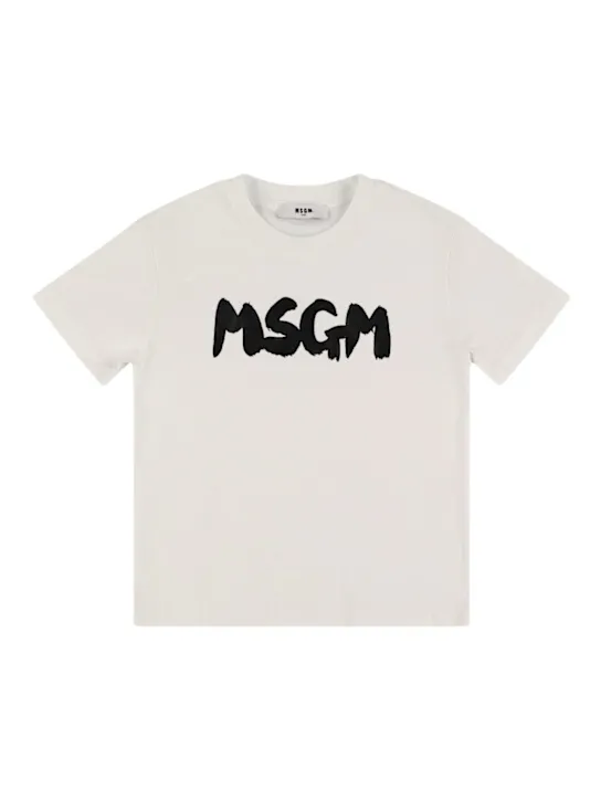 MSGM   Printed cotton jersey t-shirt 