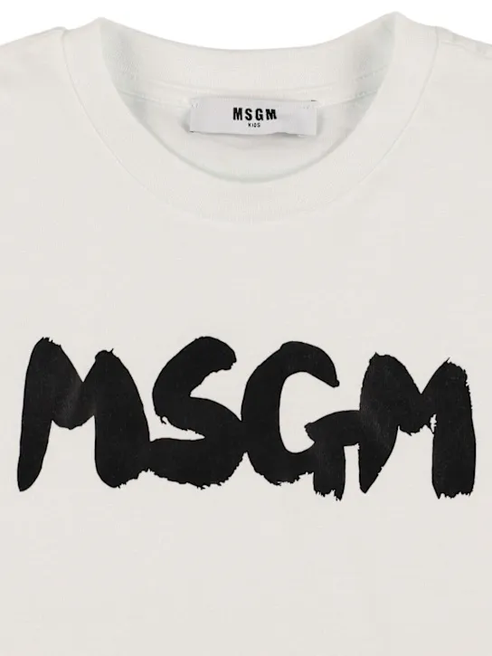 MSGM   Printed cotton jersey t-shirt 