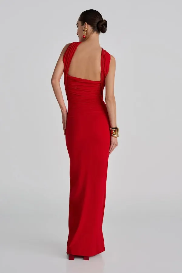 Mullet Maxi Dress Red