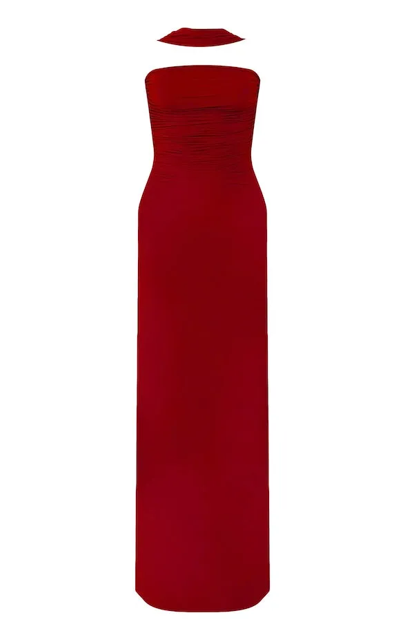 Mullet Maxi Dress Red