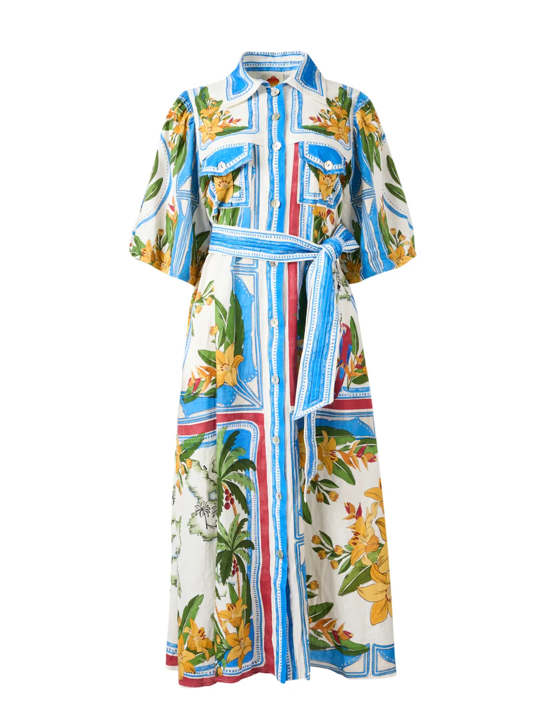 Multi Print Shirt Dress