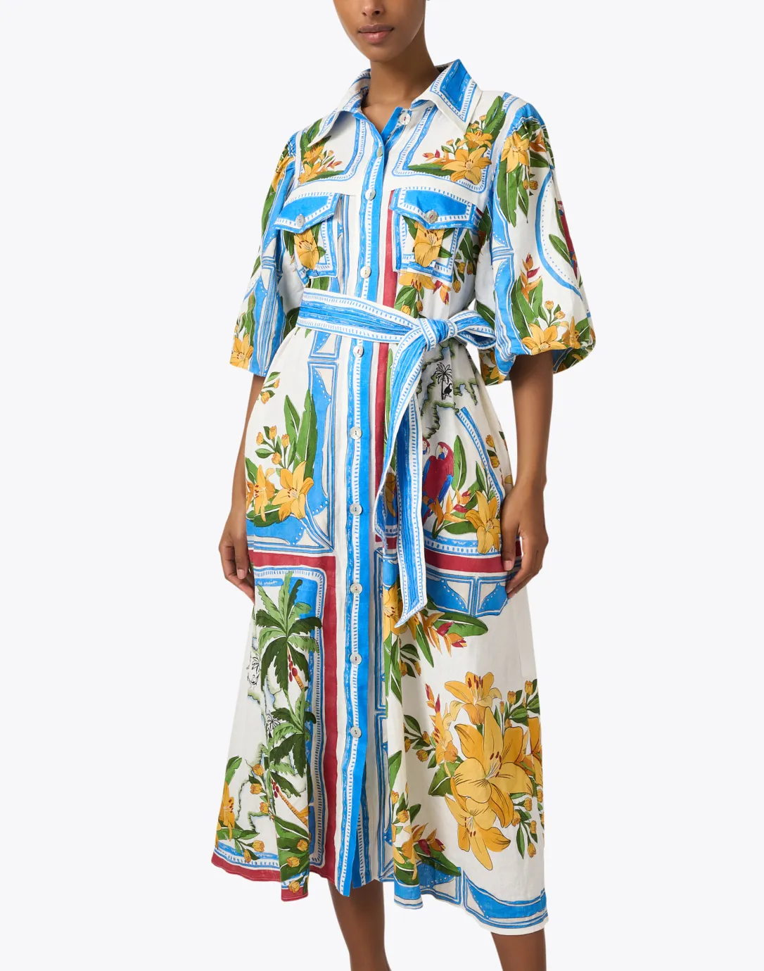 Multi Print Shirt Dress