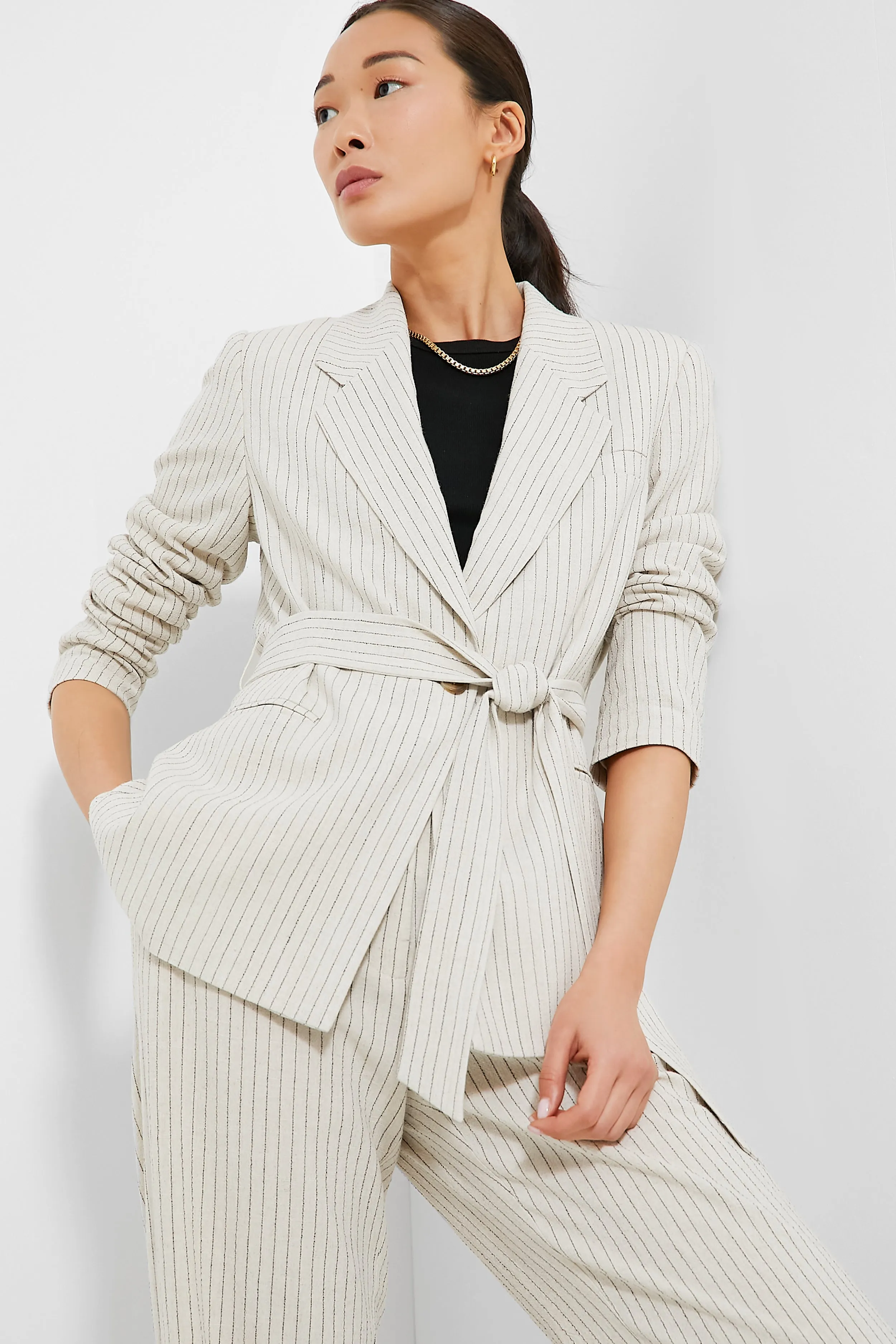 Natural Stripe Shea Blazer