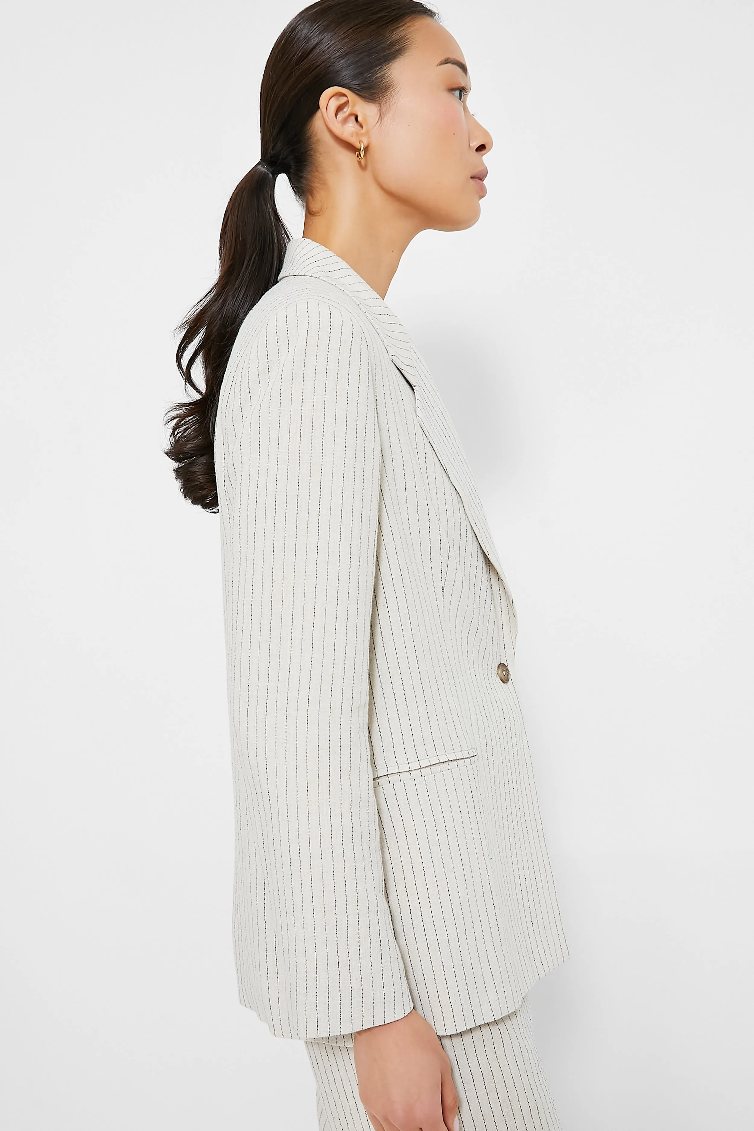 Natural Stripe Shea Blazer