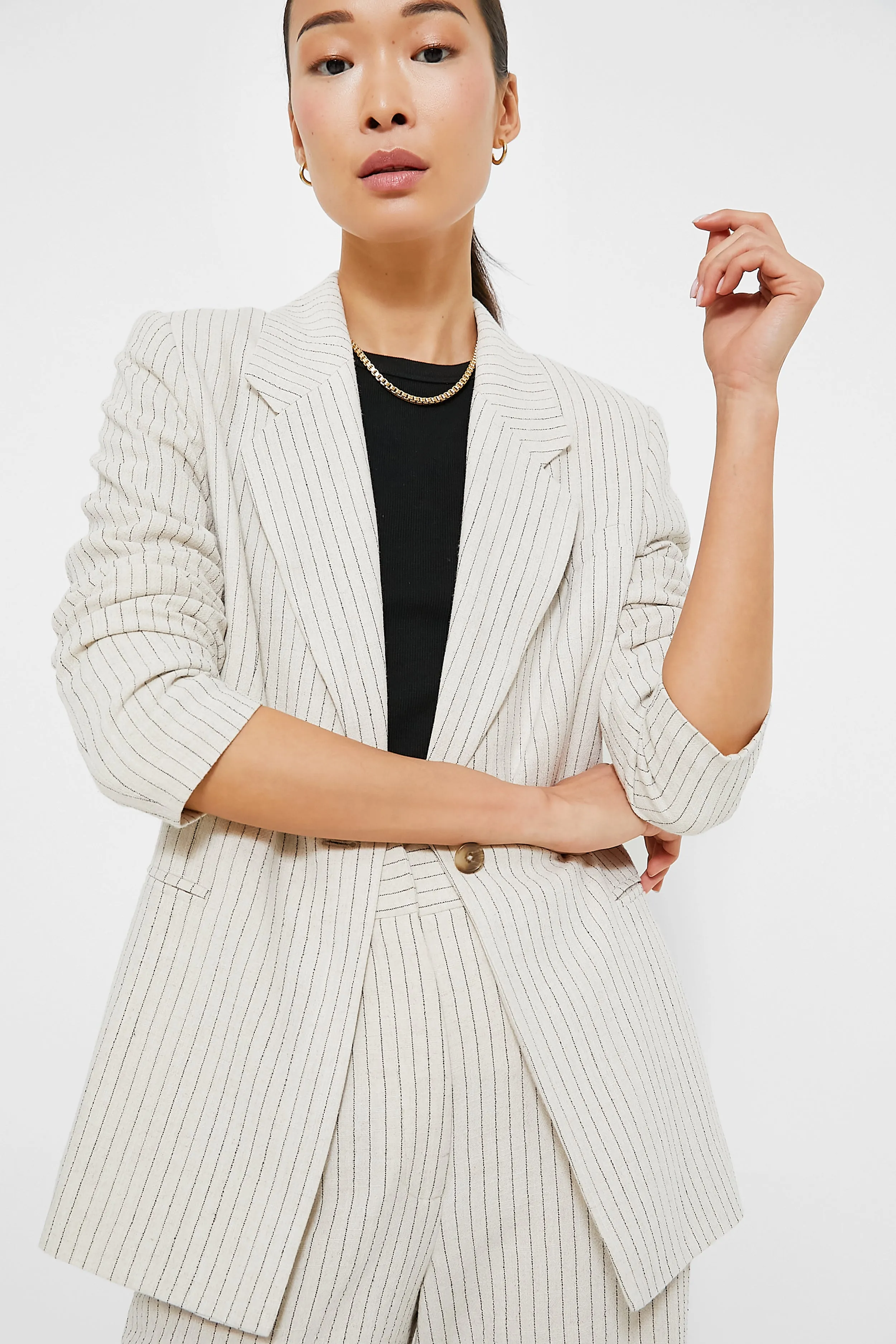 Natural Stripe Shea Blazer