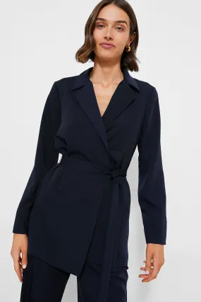 Navy Octavia Wrap Blazer