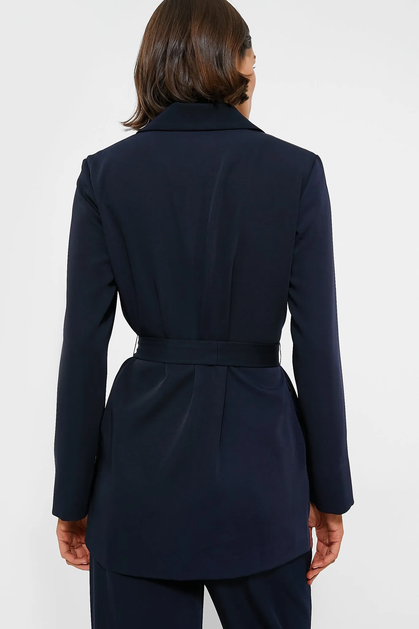 Navy Octavia Wrap Blazer