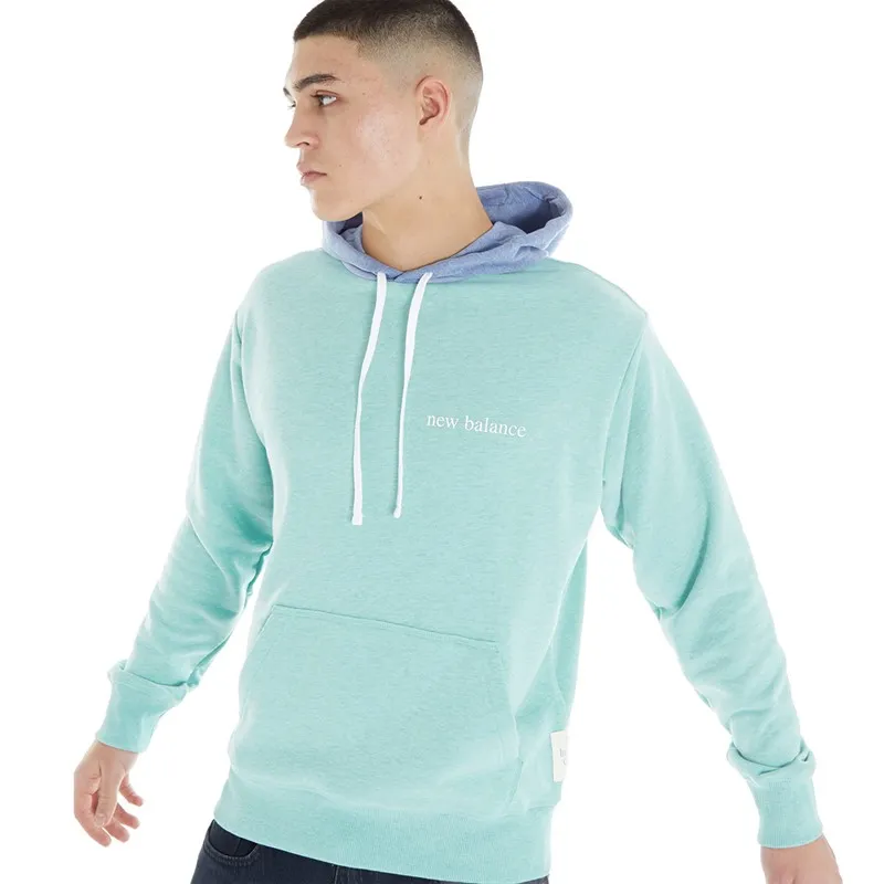 New Balance Mens Essentials Pure Balance Hoodie Turquoise