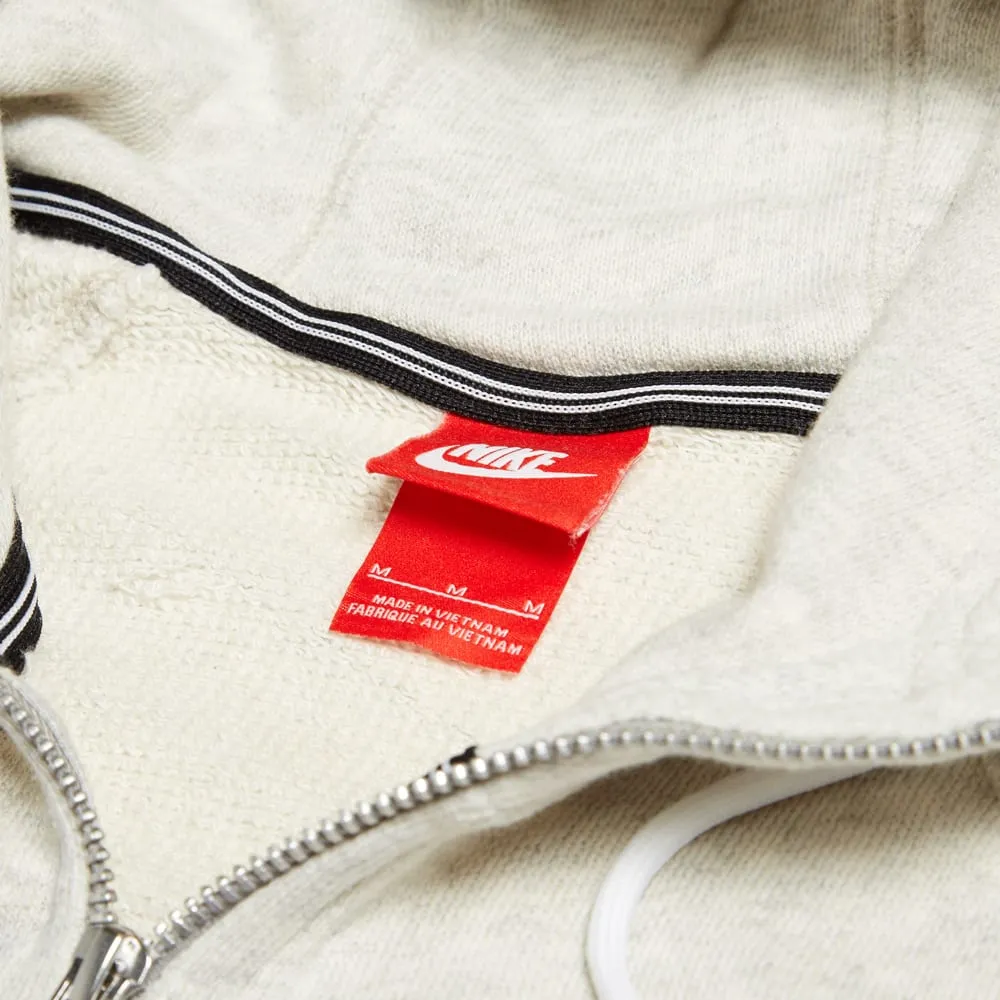 Nike AW77 Full Zip HoodyGrey Heather & White