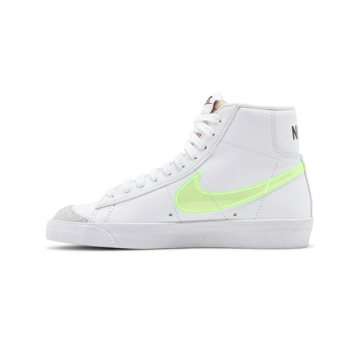 Nike Women's Blazer Mid '77 VNTG Essential White Volt Swoosh