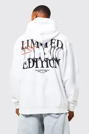 Oversized Limited Graffiti Graphic Hoodie | boohooMAN UK