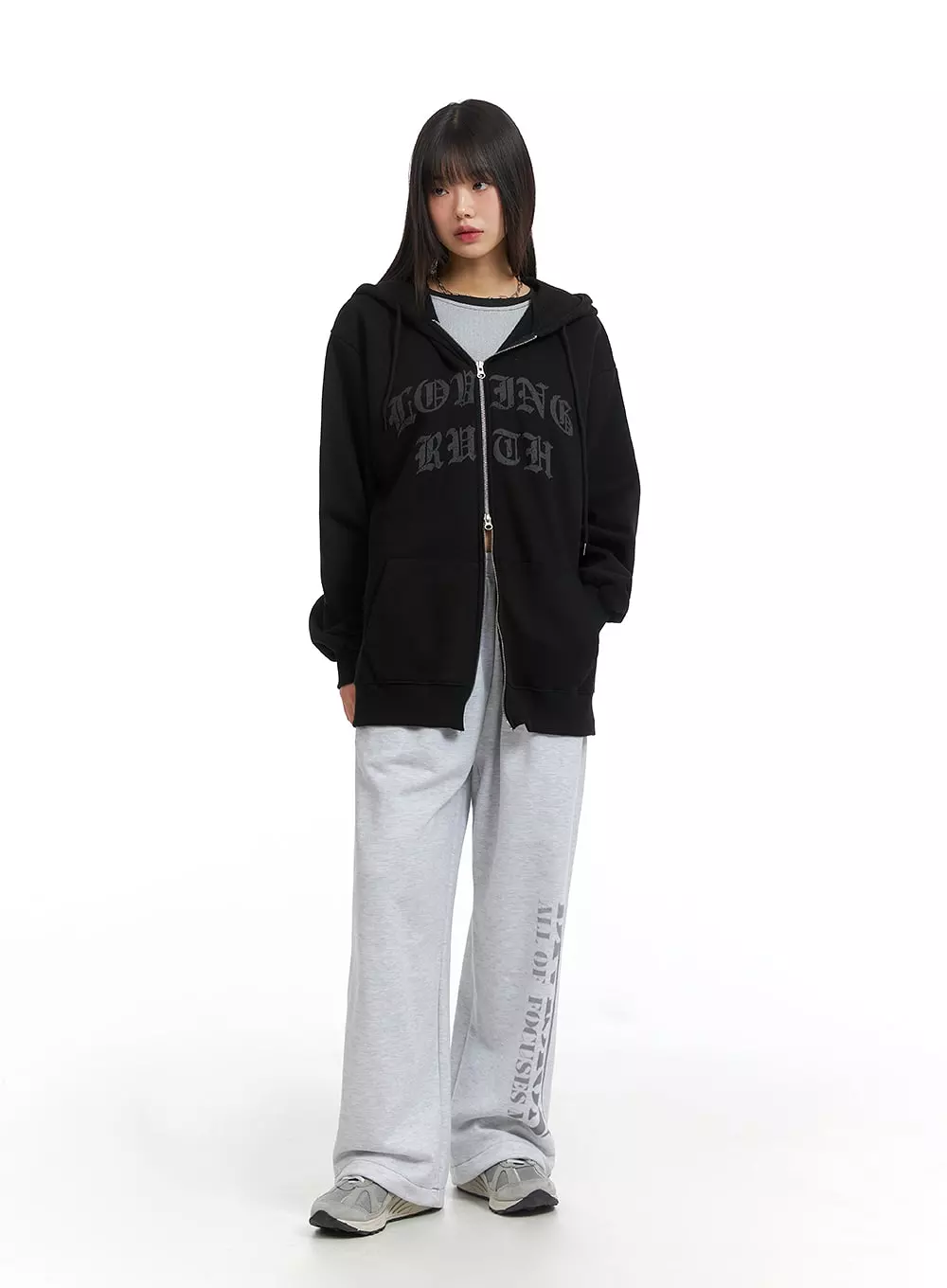 Oversized Zip-Up Hoodie CJ412