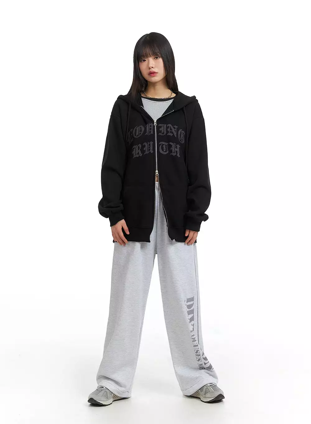 Oversized Zip-Up Hoodie CJ412