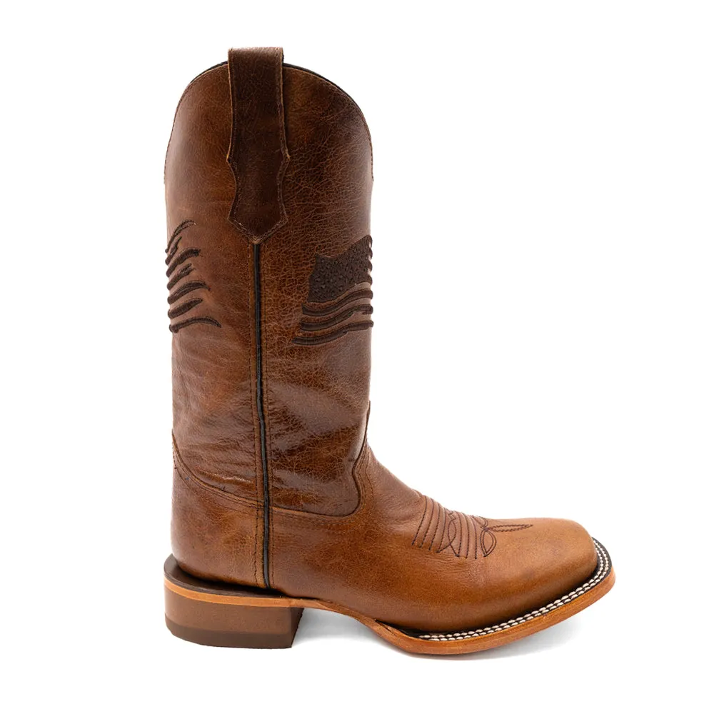 Patriot Square Toe Cowboy Boots