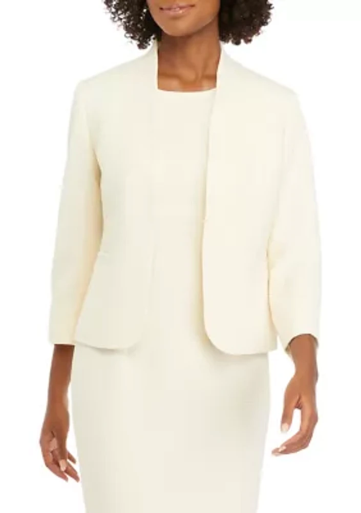 Petite Open Front Blazer with Welt Pockets