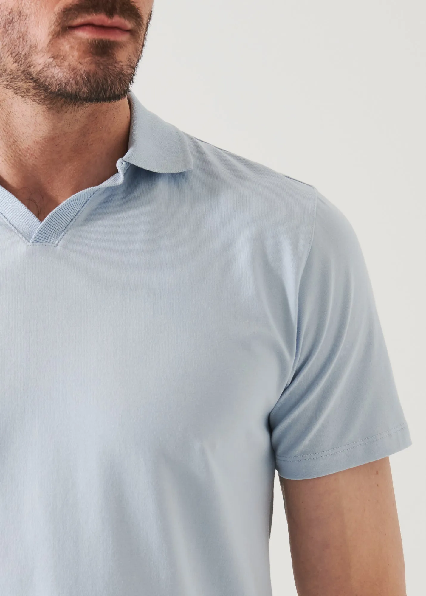 PIMA COTTON STRETCH OPEN POLO