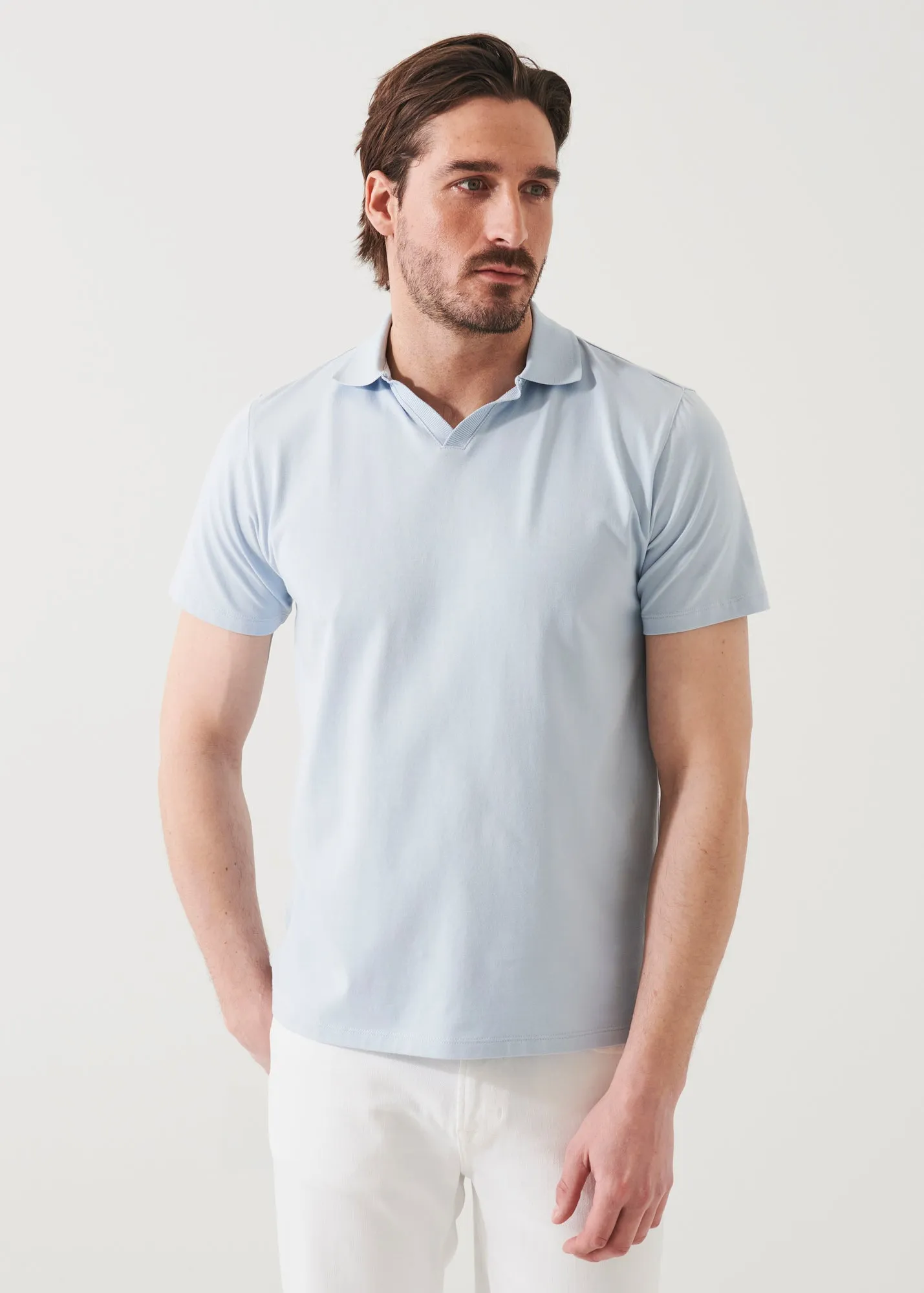 PIMA COTTON STRETCH OPEN POLO