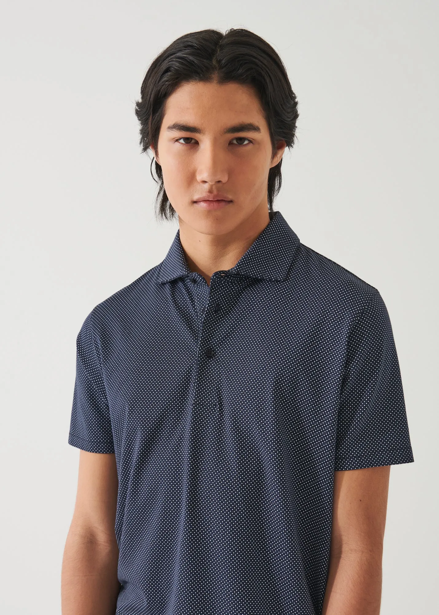 PIMA COTTON STRETCH PRINTED POLO