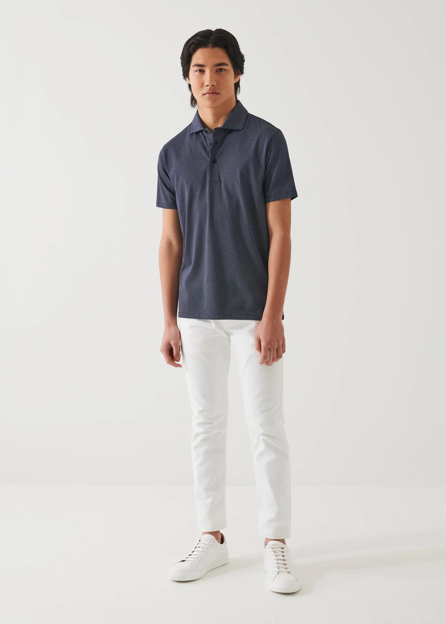 PIMA COTTON STRETCH PRINTED POLO