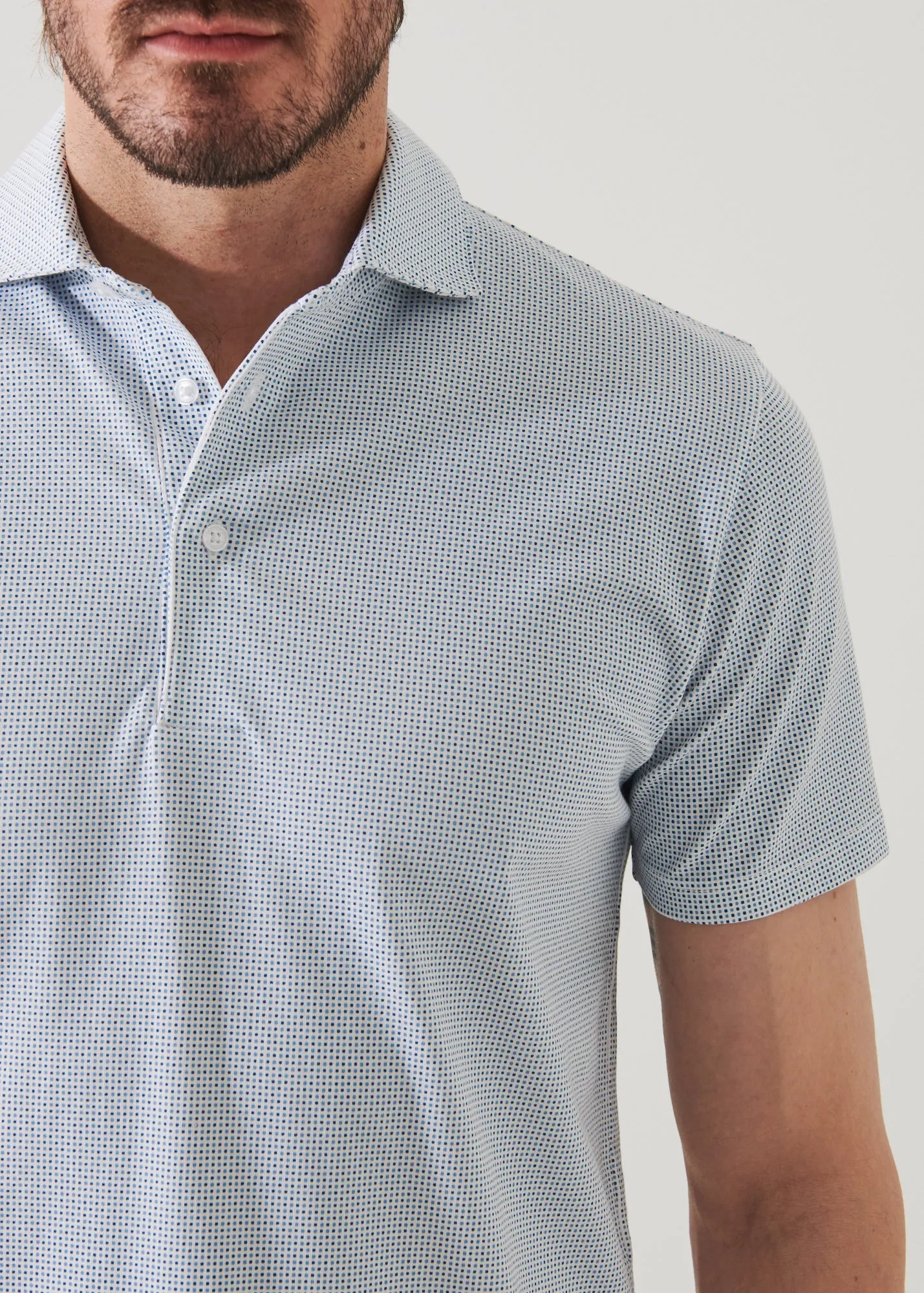 PIMA COTTON STRETCH PRINTED POLO