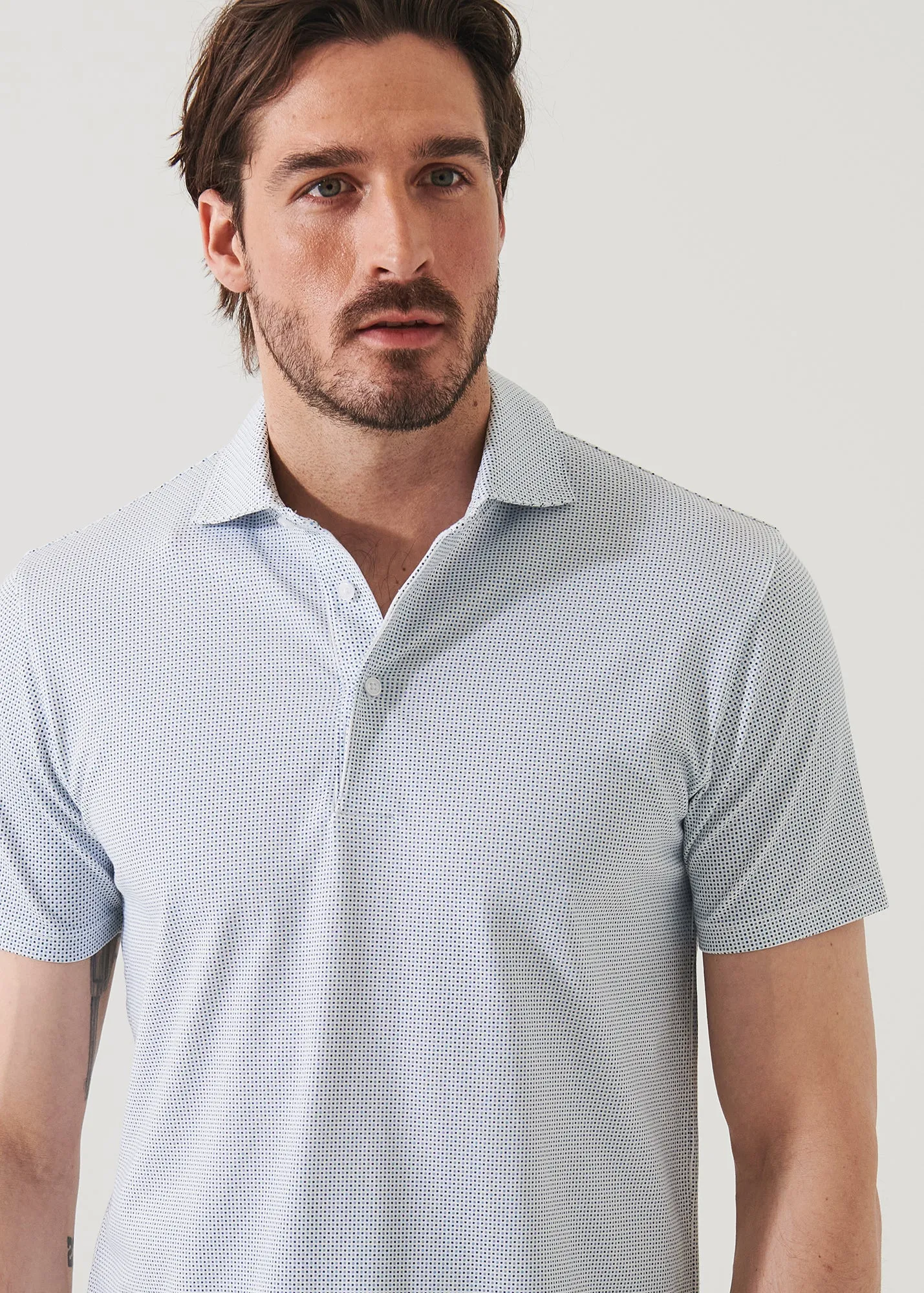 PIMA COTTON STRETCH PRINTED POLO