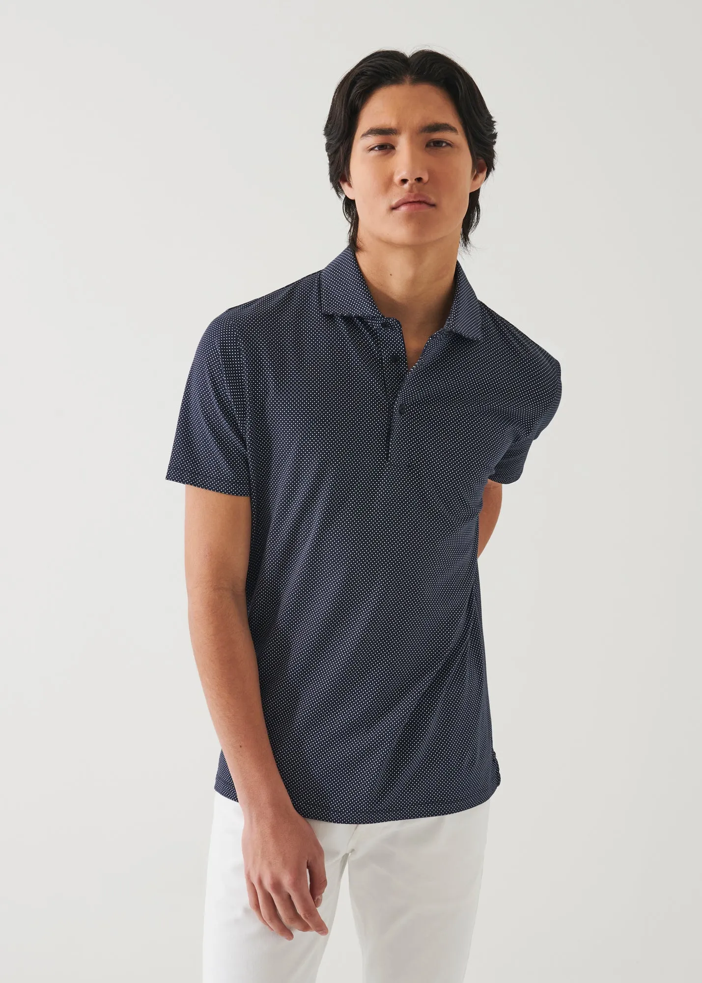 PIMA COTTON STRETCH PRINTED POLO