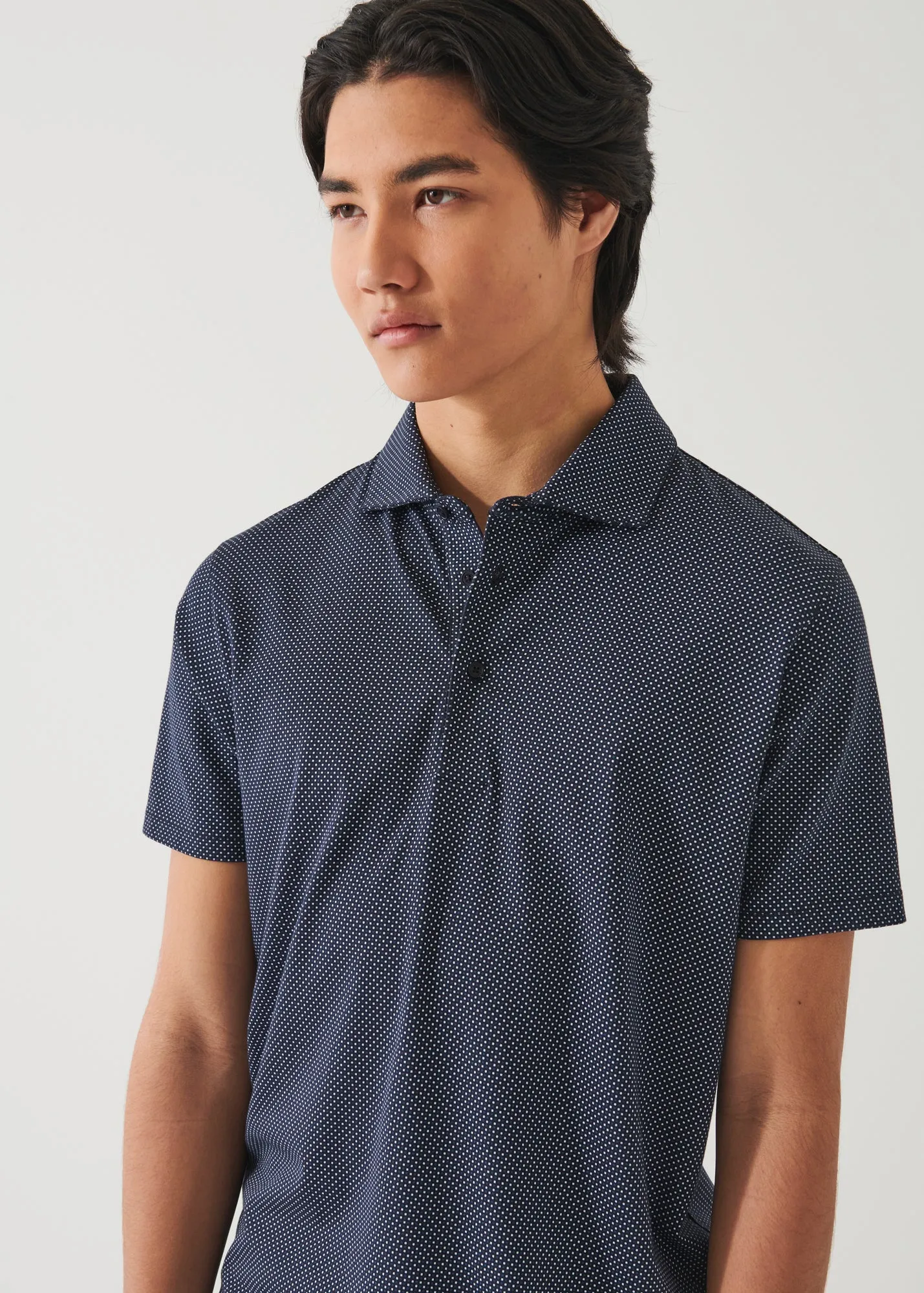 PIMA COTTON STRETCH PRINTED POLO