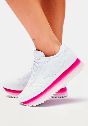 Pink Glow Orbit Stripe Sneakers-