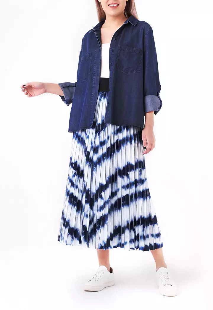 Pleated Tie Dye Skirt