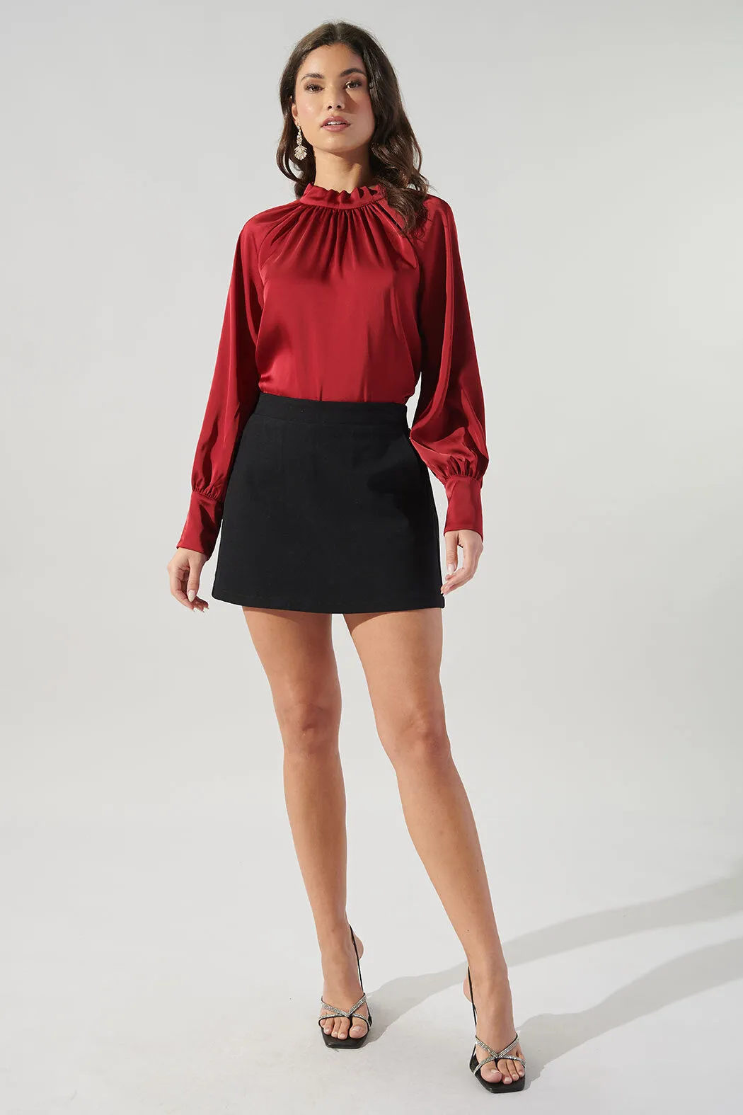 Poetic Justice Raglan Satin Blouse