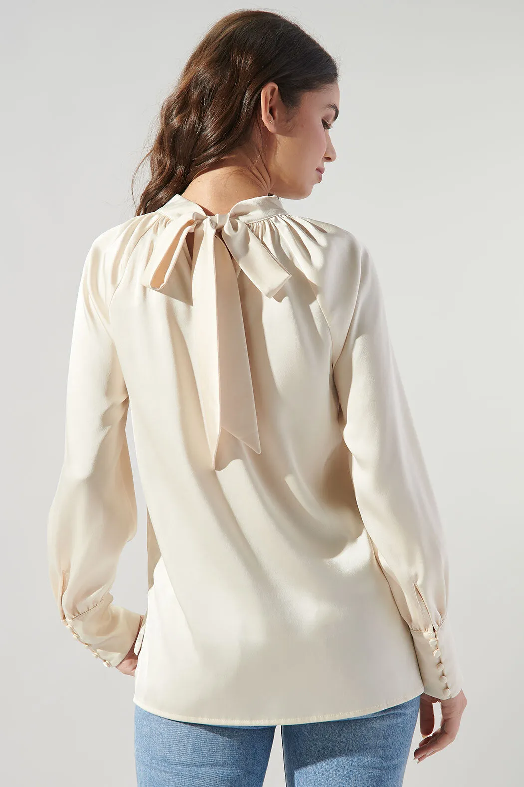 Poetic Justice Raglan Satin Blouse