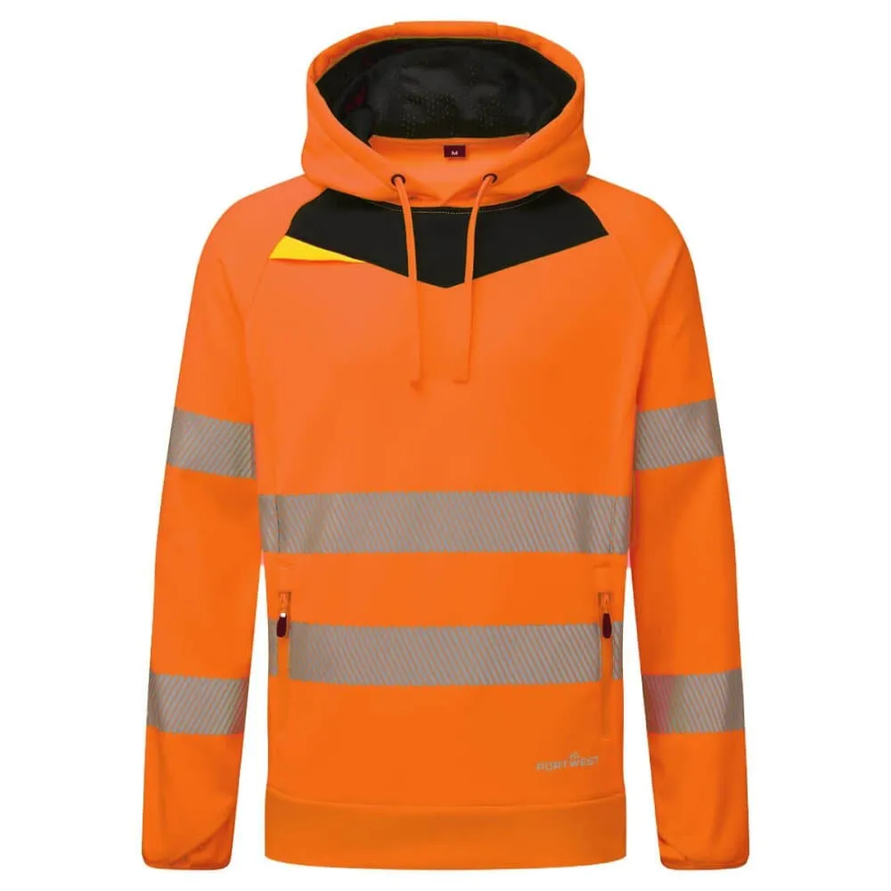 Portwest DX483 Hi-Vis Overhead Hoodie Sweatshirt