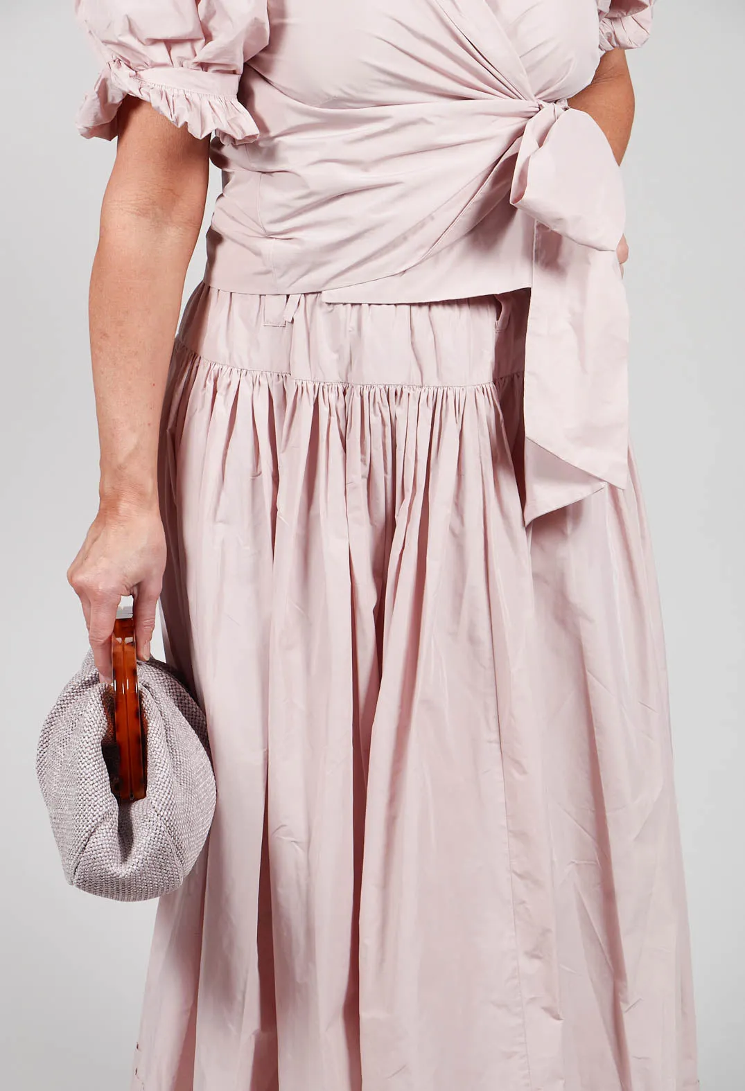 Pull on Pleated Skirt in Pink