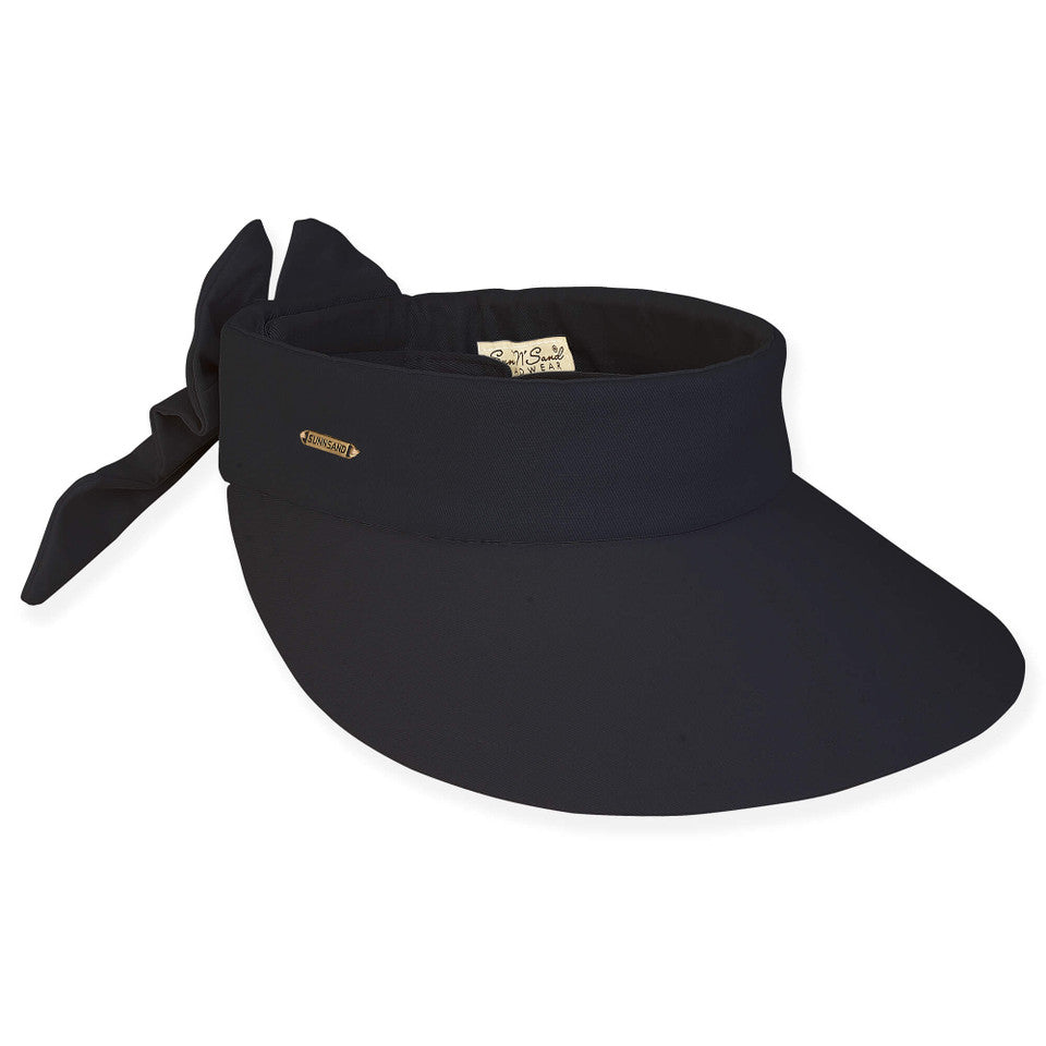 Rainbow Cotton Sun Visor in Black