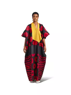 Red & Black Accra Dress