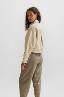 Relaxed-fit jacket in stretch-cotton twill