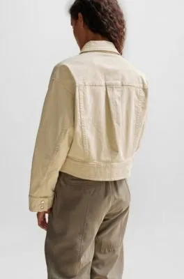 Relaxed-fit jacket in stretch-cotton twill