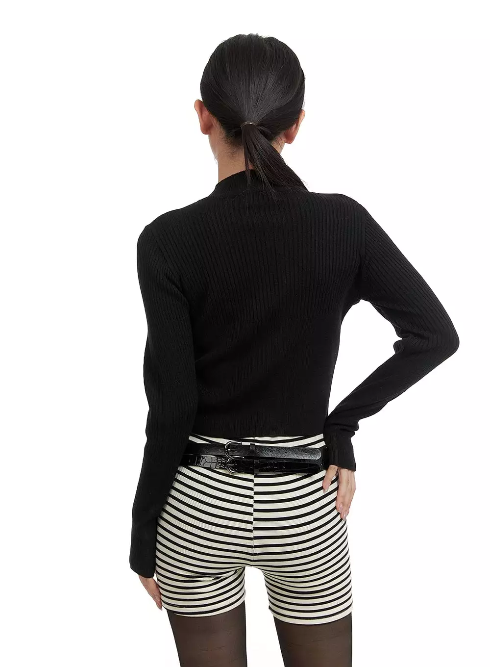 Ribbed Zip-Up Sweater CA409