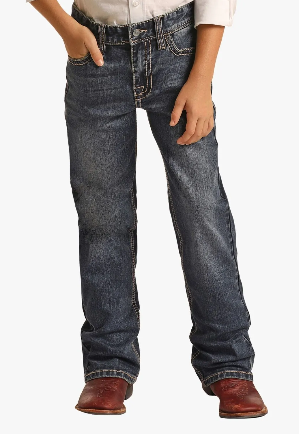 Rock and Roll Boys Relaxed Straight Bootcut Jean