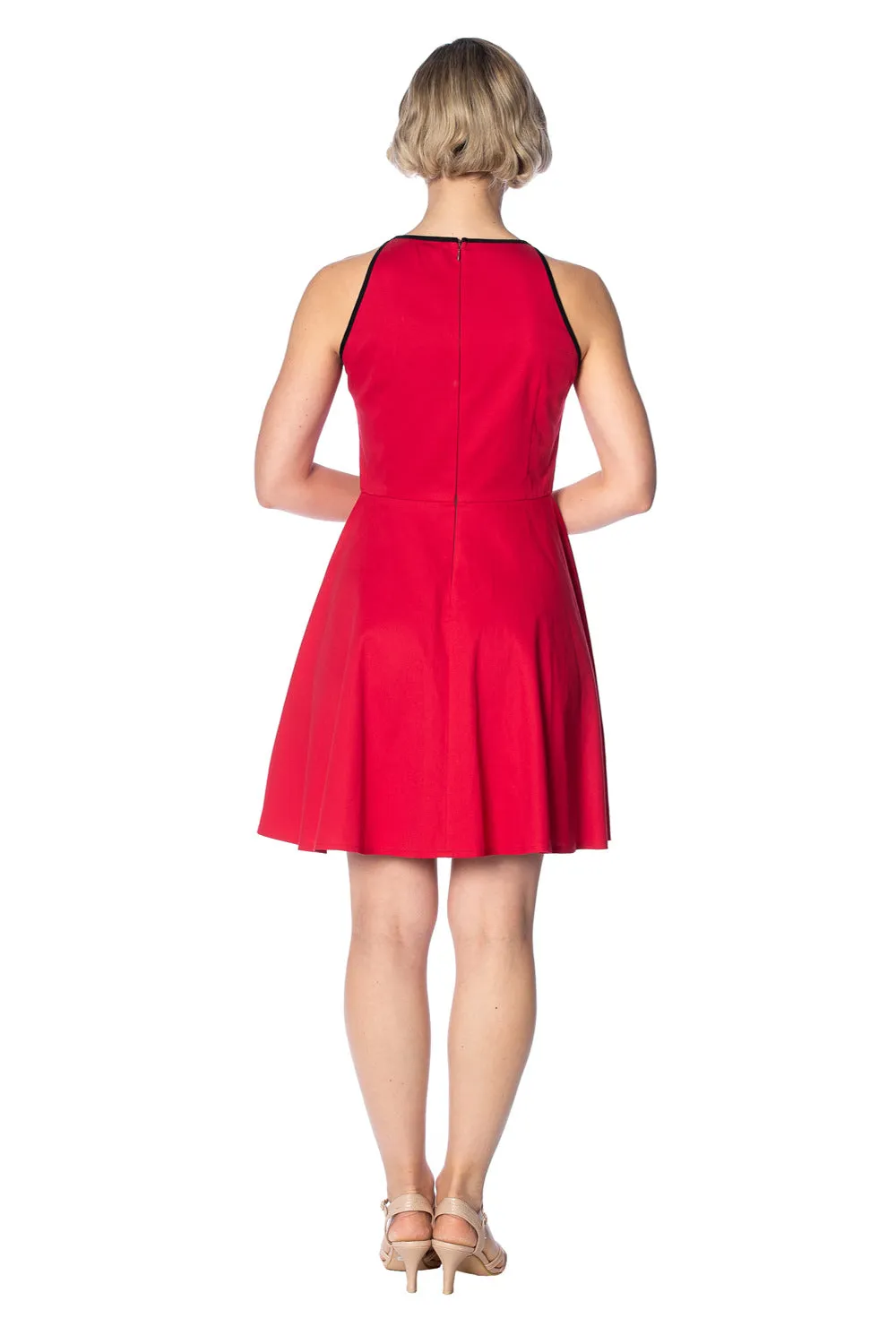 ROCKIN RED KEYHOLE DRESS