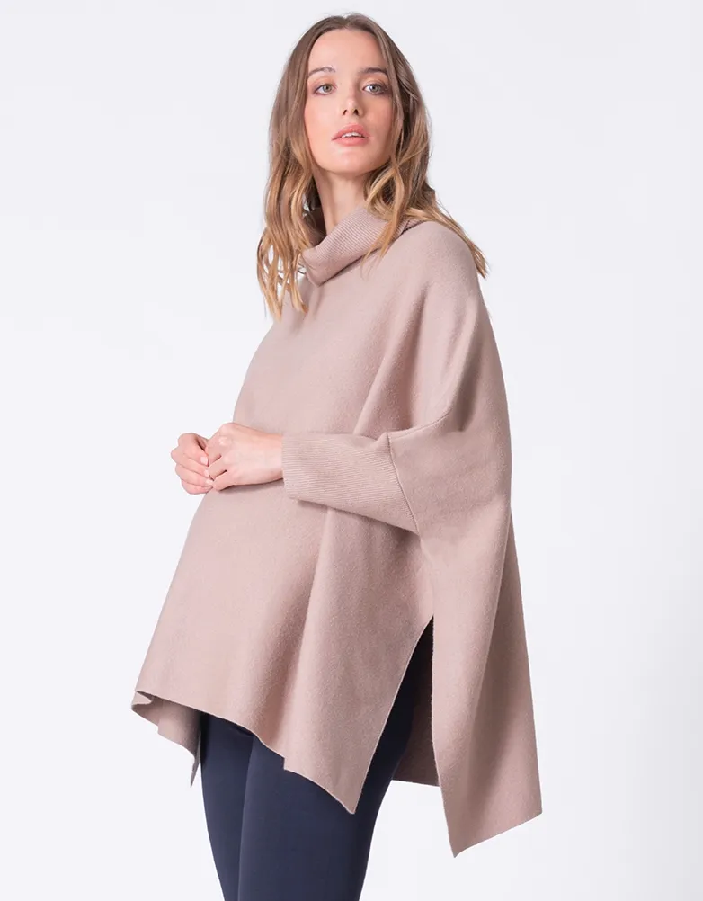 Roll Neck Cape Maternity Sweater