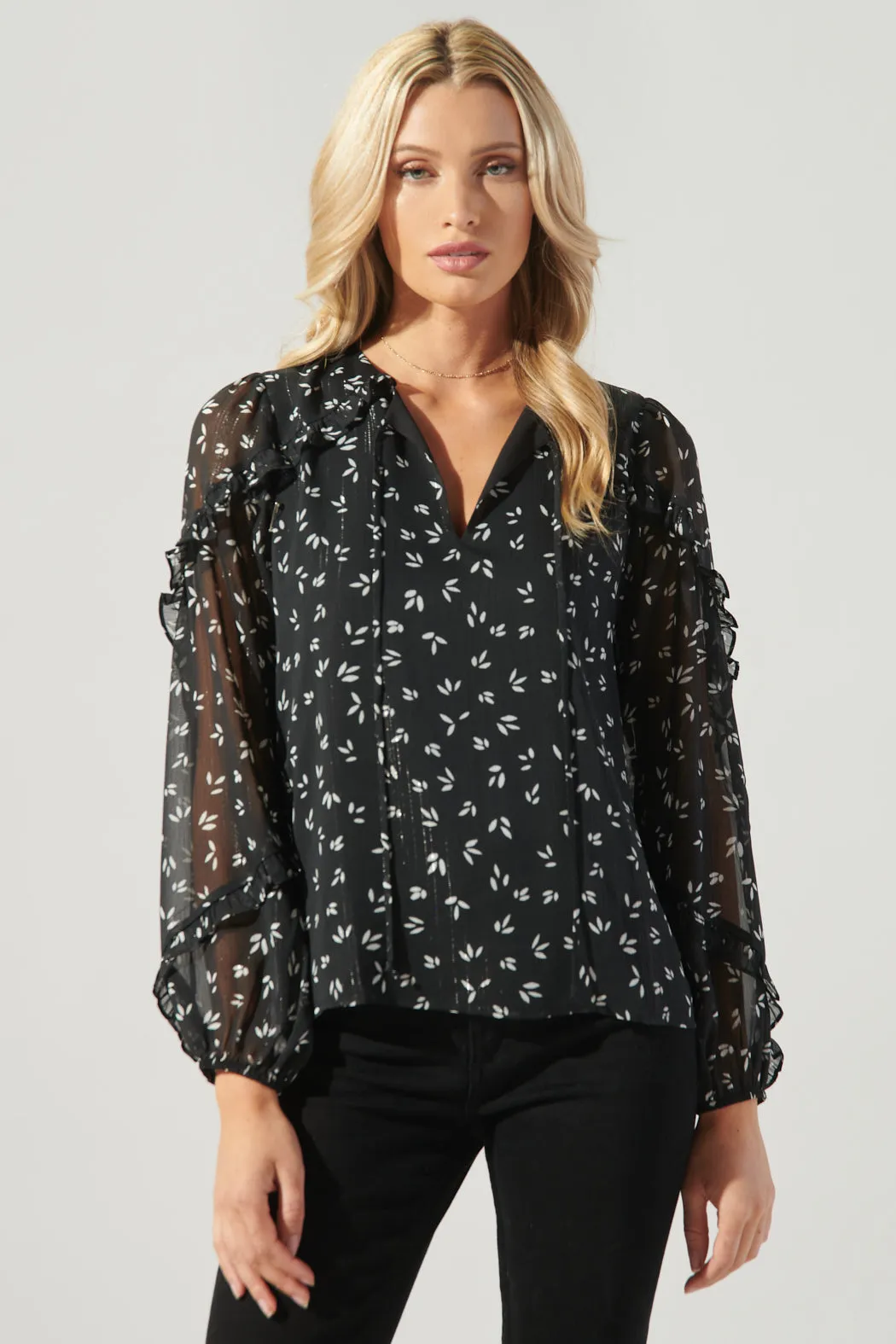 Shadow of a Doubt Ammabella Ruffle Blouse