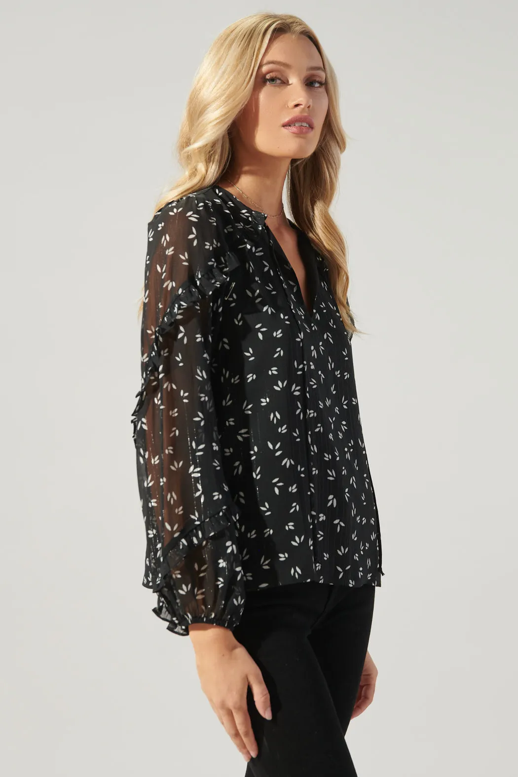 Shadow of a Doubt Ammabella Ruffle Blouse