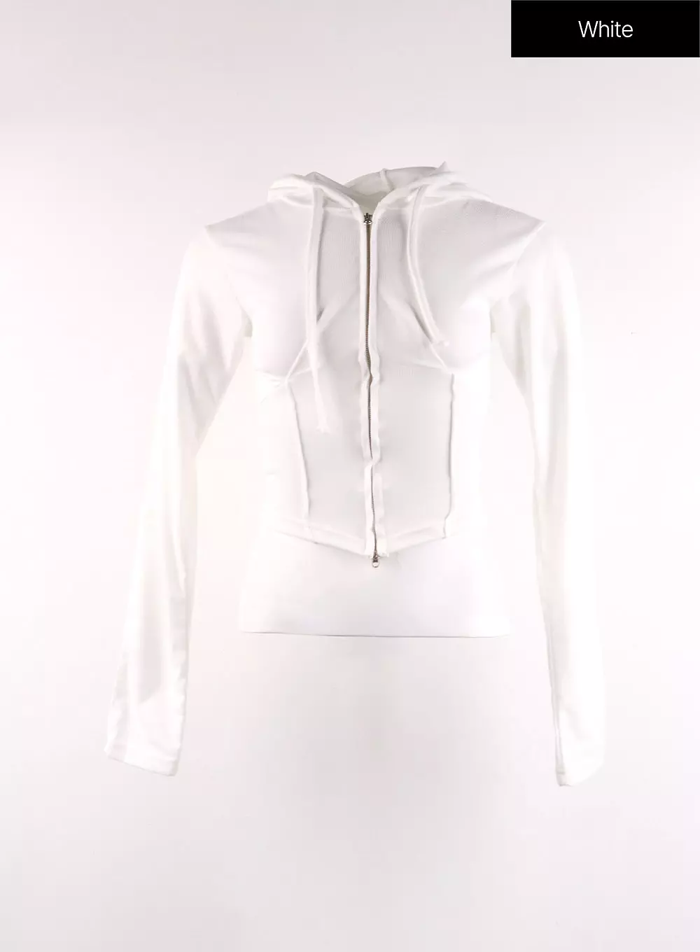 Slim Fit Zip-Up Crop Hoodie CF405