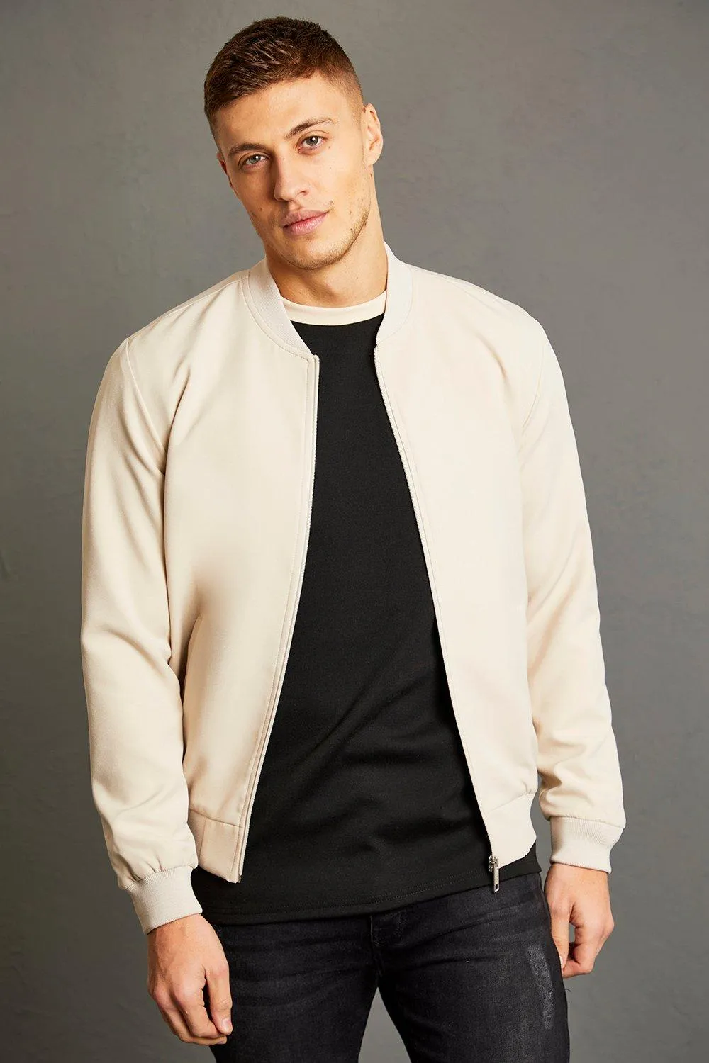 Smart Relaxed Bomber Jacket